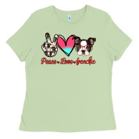 Matcha Peace Love Frenchie Ladies Tee - Jasminsmagicworld