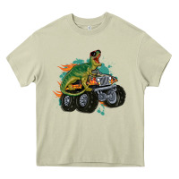 Mossy monster truck and t rex dinosaur Heavy Core Tee - MaliasSmallBusiness
