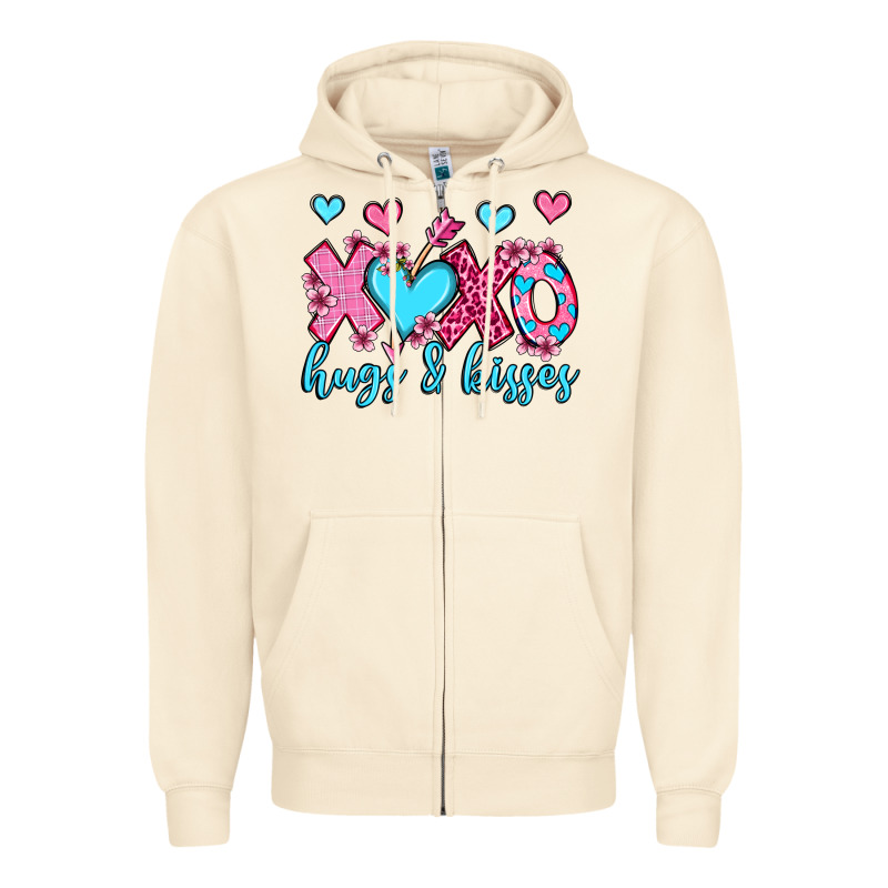 Xoxo Hugs And Kisses Olivia Zipper Hoodie by OliviaCreatesArt | Teevron