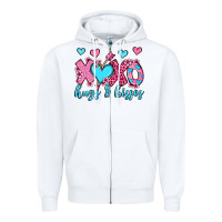 White xoxo hugs and kisses olivia Zipper Hoodie - OliviaCreatesArt