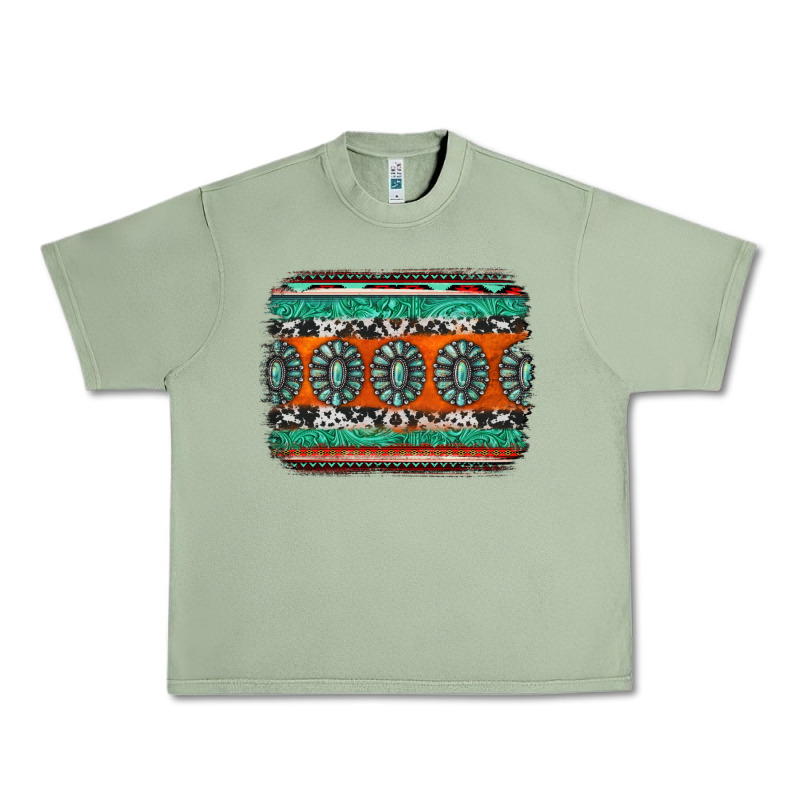 Turquoise Western Background Urban Heavy Tee by Jasminsmagicworld | Teevron