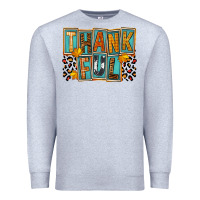 Heather Grey thankful Premium Sweatshirt - FaDigitalArtStudio