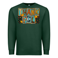 Sports Green thankful Premium Sweatshirt - FaDigitalArtStudio