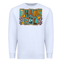 White thankful Premium Sweatshirt - FaDigitalArtStudio