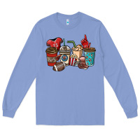 Colony Blue Football coffee cups Long Sleeve Tee - NancyCooperArtShop