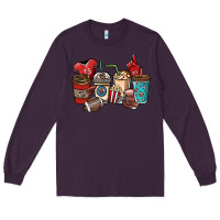 Plum Football coffee cups Long Sleeve Tee - NancyCooperArtShop