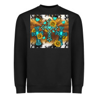 Black western crosses and sunflowers Heavyweight Sweatshirt - TumblerDesignByShophia