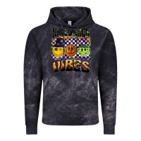 Cloud Black halloween vibes smiley face Vintage Hoodie - BarkalooDesign