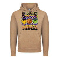 Halloween Vibes Smiley Face Vintage Hoodie | Teevron