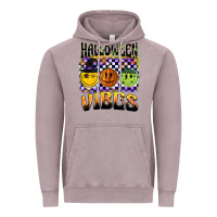Vintage Zinc halloween vibes smiley face Vintage Hoodie - BarkalooDesign