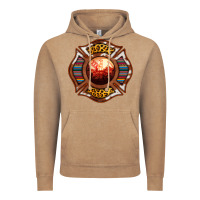 Vintage Coffee Western Firefighter Symbol Vintage Hoodie - RanaPortraitStore