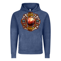 Vintage Denim Western Firefighter Symbol Vintage Hoodie - RanaPortraitStore