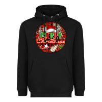 Black Merry christmas Heavyweight Hoodie - FaDigitalArtStudio