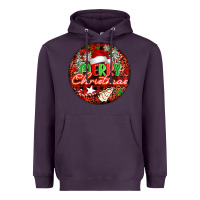 Plum Merry christmas Heavyweight Hoodie - FaDigitalArtStudio