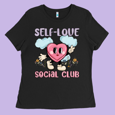 Self Love Social Club Ladies Tee Designed By Maliassmallbusiness