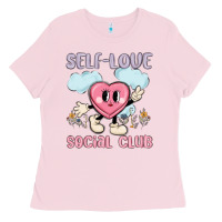 Bubblegum Pink self love social club Ladies Tee - MaliasSmallBusiness