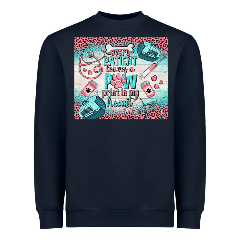 Every Patient Leaves A Paw Print In My Heart Heavyweight Sweatshirt by TumblerDesignByShophia | Teevron