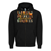 Black flannels hayrides pumpkins  bonfires Zipper Hoodie - FaDigitalArtStudio