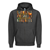 Charcoal Heather flannels hayrides pumpkins  bonfires Zipper Hoodie - FaDigitalArtStudio