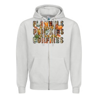 Dove Grey flannels hayrides pumpkins  bonfires Zipper Hoodie - FaDigitalArtStudio