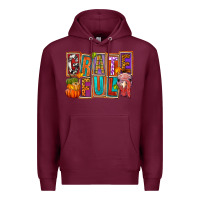 Burgundy Grateful Thanksgiving Premium Hoodie - FaDigitalArtStudio