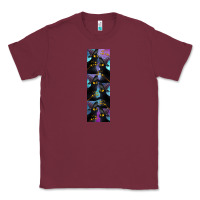 Burgundy Black Cat Halloween Classic Tee - LillyAllenDesigns