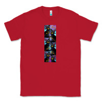 Red Black Cat Halloween Classic Tee - LillyAllenDesigns