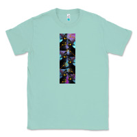 Seafoam Black Cat Halloween Classic Tee - LillyAllenDesigns