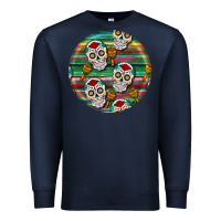 Navy hispanic heritage month round earrings 4 Premium Sweatshirt - BundleAndBundleShop