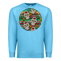 Ocean Blue hispanic heritage month round earrings 4 Premium Sweatshirt - BundleAndBundleShop