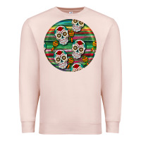 Pale Pink hispanic heritage month round earrings 4 Premium Sweatshirt - BundleAndBundleShop