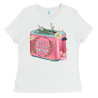 White let s get this bread malia Ladies Tee - MaliasSmallBusiness