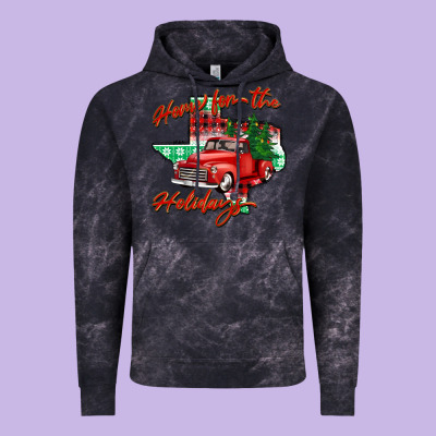Home For The Holidays Texas Vintage Hoodie Designed By Barkaloodesign