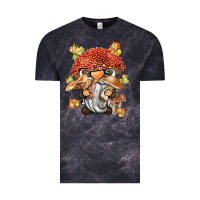 Cloud Black mushroom gnome Vintage Tee - BarkalooDesign