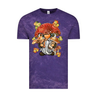 Cloud Purple mushroom gnome Vintage Tee - BarkalooDesign