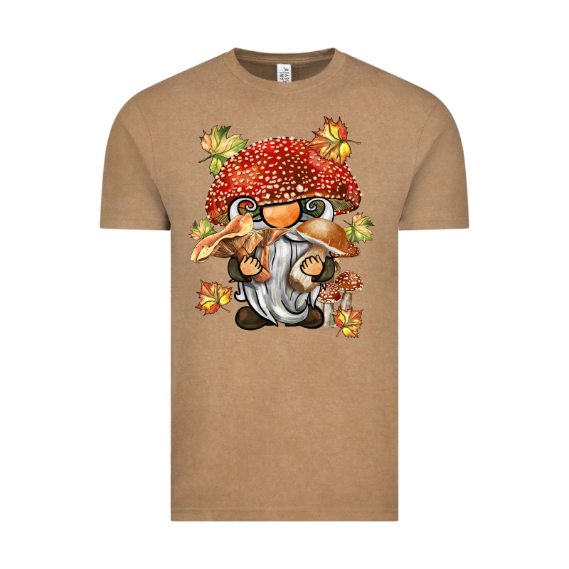 Mushroom Gnome Vintage Tee by BarkalooDesign | Teevron