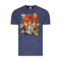 Vintage Denim mushroom gnome Vintage Tee - BarkalooDesign