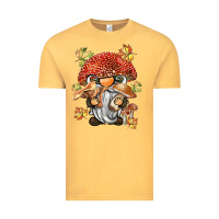 Vintage Mustard mushroom gnome Vintage Tee - BarkalooDesign