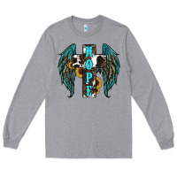 Heather Grey Western Wings Cross Hope Long Sleeve Tee - RanaPortraitStore