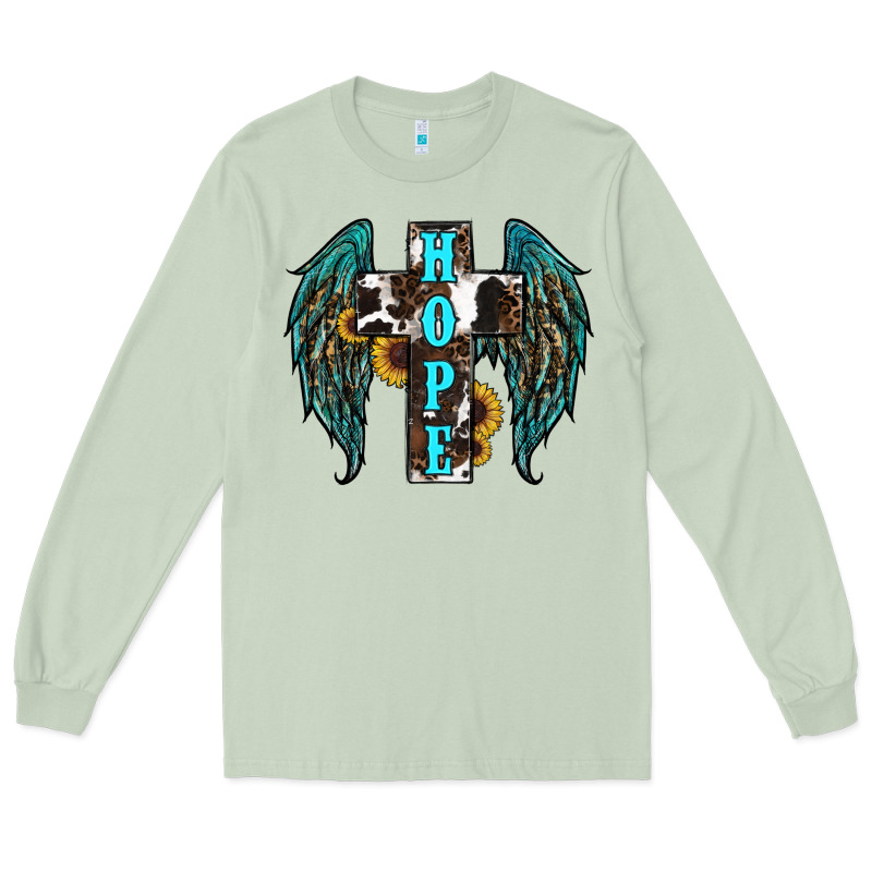 Western Wings Cross Hope Long Sleeve Tee by RanaPortraitStore | Teevron