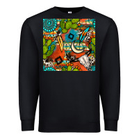 Black western cactus aztec seamless pattern Premium Sweatshirt - BundleAndBundleShop