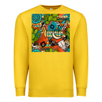 Lemon western cactus aztec seamless pattern Premium Sweatshirt - BundleAndBundleShop