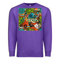Purple western cactus aztec seamless pattern Premium Sweatshirt - BundleAndBundleShop