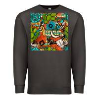 Smoke western cactus aztec seamless pattern Premium Sweatshirt - BundleAndBundleShop