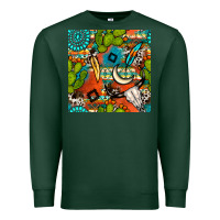 Sports Green western cactus aztec seamless pattern Premium Sweatshirt - BundleAndBundleShop