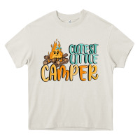 Cream cutest little camper Heavy Core Tee - MaliasSmallBusiness