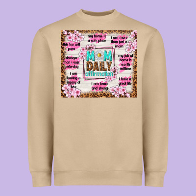Mom Daily Affirmation Heavyweight Sweatshirt Designed By Tumblerdesignbyshophia