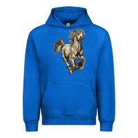 Cobalt percheron horse Urban Hoodie - LillyAllenDesigns