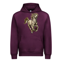 Mauve Wine percheron horse Urban Hoodie - LillyAllenDesigns