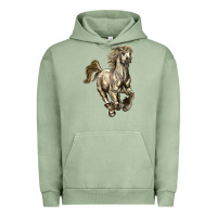 Pigment Oil Green percheron horse Urban Hoodie - LillyAllenDesigns